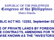 RA 12252 – The New Era of Foreign Land Leases
